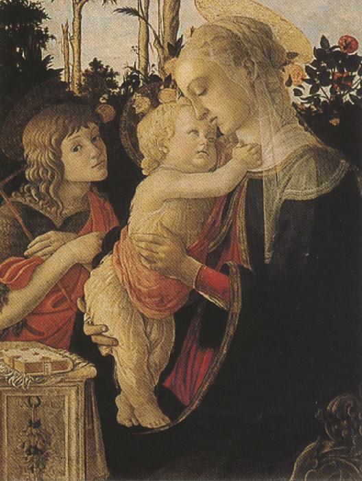 Sandro Botticelli Madonna of the Rose Garden or Madonna and Child with St john the Baptist (mk36) China oil painting art